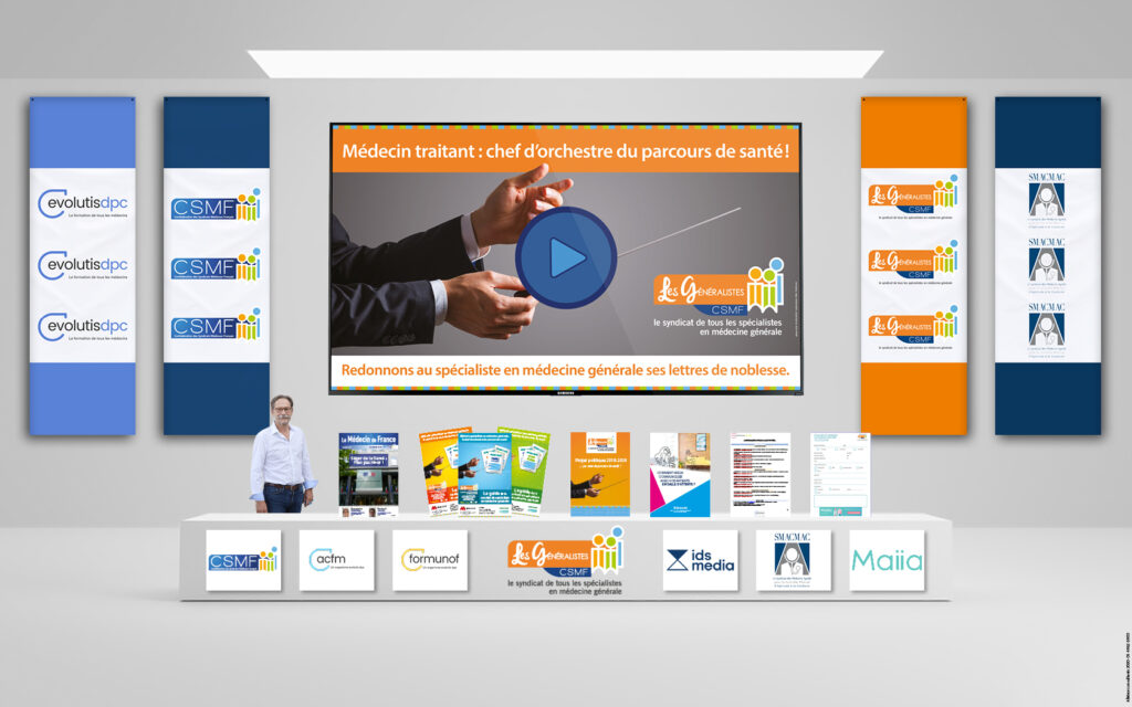 Agence communication Aliénor Consultants Les Généralistes CSMF stand virtuel